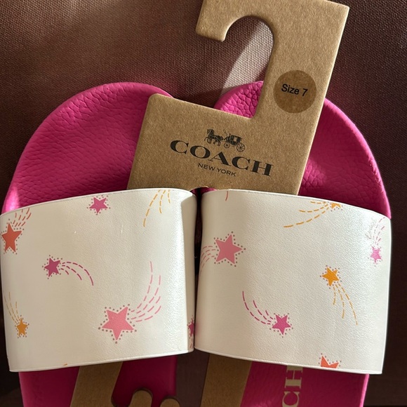 Coach Uli Sport Slide In Signature Canvas With Shooting Stars NWT - Picture 3 of 5